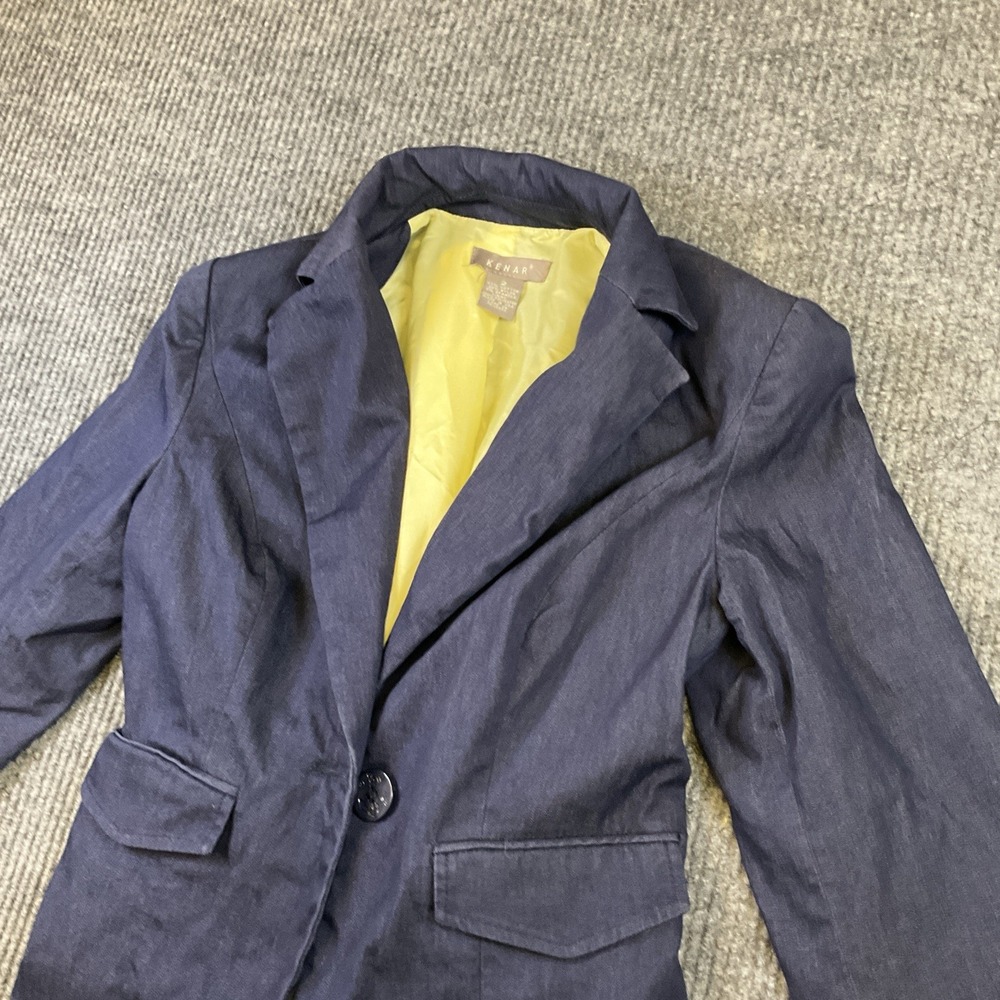 KENAR Lined Light One Button Sport Coat Blazer WOMENS sz 2